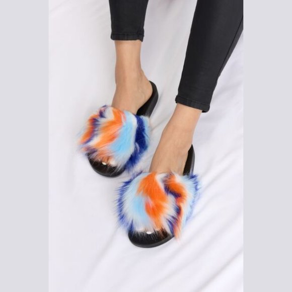 Forever Link Shoes - Plush Open-Toe Lounge Sandals (New)